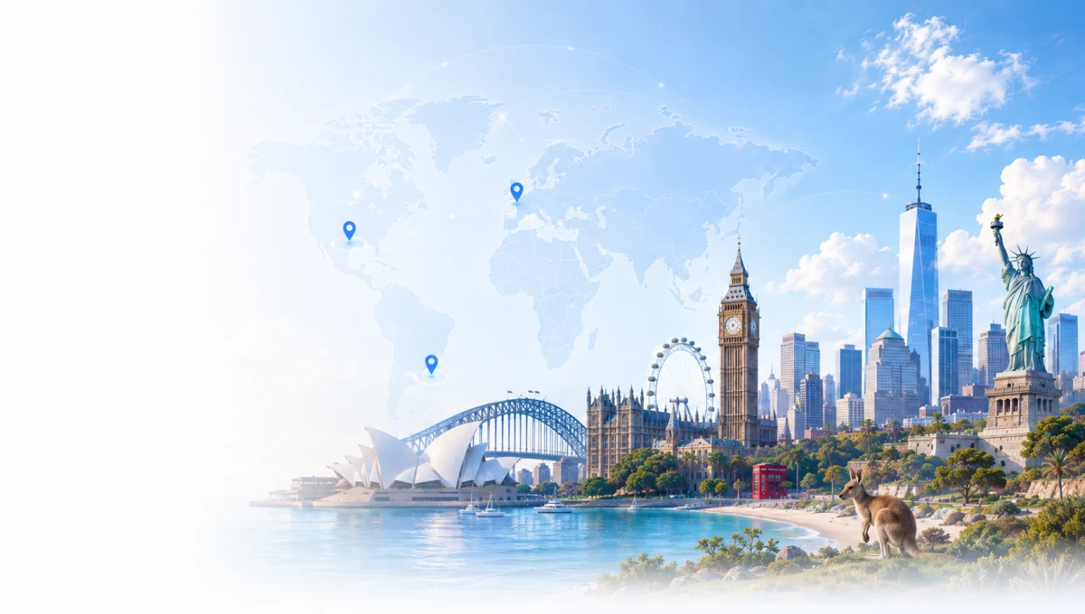 Australia, United Kingdom & United States